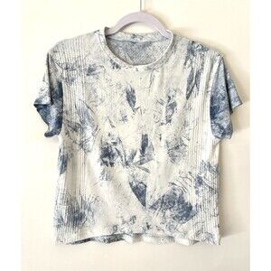 Lululemon Train To Be Short Sleeve Shirt Womens 6 White Luna Seamless Gym Top